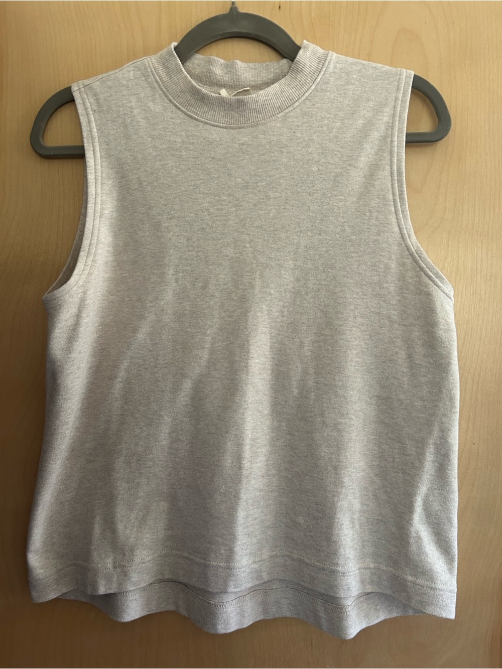 Sleeveless Light tan mock neck Tank